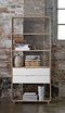 Boekenkast Eikenhout Naturel - 2 Laden - 6 Vakken - Kast Amalfi - Giga Living