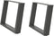 vidaXL - Salontafelpoten - 2 - st - U-vormig - 60x(42-43) - cm - staal - antraciet