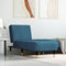 vidaXL - Chaise - longue - fluweel - blauw