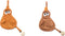 Timboo Fopspeendoekje - Bamboe Tutdoekje - Eend - Knuffeldoekje set van 2 - Hazel Brown/Inca Rust