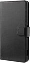 XQISIT Xperia Z2 - Slim Walletcase - Harde polycarbonaten hardcase met synthetisch leer - Zwart