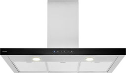 ETNA AB790RVS - Wandschouw afzuigkap - Glasdesign - RVS - 90 cm