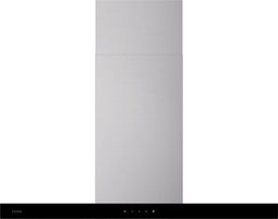 ETNA AB791RVS - RVS schouwkap met glasdesign front - 90 cm - A++