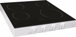 Etna KCV154WIT - Vrijstaande Keramische Kookplaat - 54 cm - WIT
