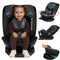 Lionelo Bastiaan RWF i-Size Autostoel - 360° Draaibaar - ISOFIX - Achterwaarts & Voorwaarts - Zwart/Grijs