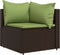 vidaXL - 3-delige - Loungeset - met - kussens - poly - rattan - bruin
