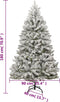 vidaXL - Kunstkerstboom - met - scharnieren - 300 - LED's - en - kerstballen - 180 - cm