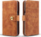 ETUI FOLIO CUIR 2EN1 BRUN POUR IPHONE XS MAX