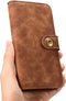 ETUI FOLIO CUIR 2EN1 BRUN POUR IPHONE XS MAX