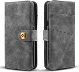 ETUI FOLIO CUIR 2EN1 NOIR POUR IPHONE 7+/8+