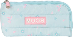 Etui, Schooletui, Tekenetui, Organizer- Moos 'Garden' (23 x 11 x 1 cm) Turkoois