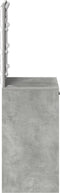 vidaXL - Make-up - Tafel - met - LED - Verlichting - in - Betonnen - Grijs, - 50x41x135 - cm