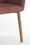 Blaine eetkamerstoel - bordeaux+hout donkerbruin