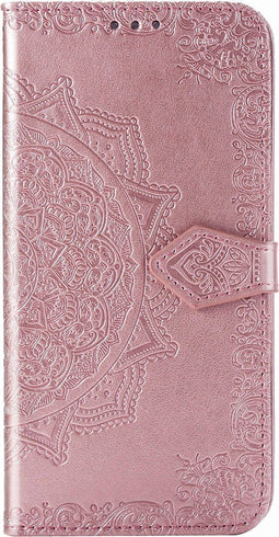 Hoesje Met Pasjeshouder Geschikt voor Xiaomi Redmi 9A - Mandala Bookcase - Roze