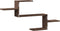 vidaXL - Wandschap - 104x15x49 - cm - bewerkt - hout - bruin - eikenkleurig