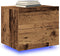 vidaXL - Nachtkastjes - met - LED-verlichting - 2 - stuks - Wandgemonteerd - Oud - Hout