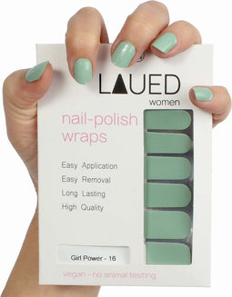 LAUED Nagelstickers - Nail Wraps - 16 Extreem Dunne Nagellak Stickers - Manicure Nail Art Folie - Girl Power