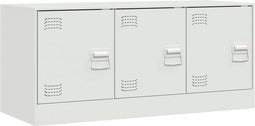 vidaXL Tv-meubel - 99x39x44 cm - koudgewalst staal - wit