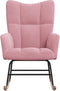 vidaXL - Schommelstoel - fluweel - roze