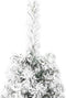 vidaXL - Kunstkerstboom - half - met - sneeuw - smal - 120 - cm