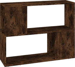 vidaXL - Boekenkast/kamerscherm - 80x24x63 - cm - gerookt - eikenkleurig