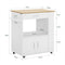 SoBuy FKW113-WN - Keukenwagen - Witte Multifunctionele Kast met Wielen en Laden