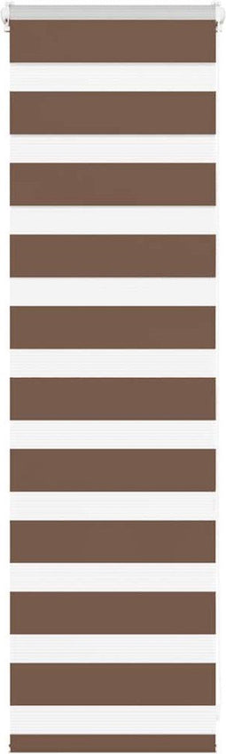 vidaXL - Zebra - rolgordijn - 50x100 - cm - stofbreedte - 45,9cm - polyester - bruin