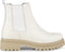 PS Poelman Mink - Chelsea boots - Chunky zool 4,5 cm - Crème Wit - Maat 40