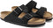 Birkenstock Arizona SFB - Dames Slippers - Nubuck - Zwart - Maat 38
