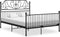 vidaXL - Bedframe - metaal - zwart - 140x200 - cm