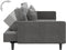 vidaXL - Slaapbank - 2-zits - met - 2 - kussens - fluweel - donkergrijs