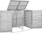 vidaXL - Containerberging - dubbel - 138x77,5x112,5 - cm - roestvrij - staal