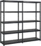 vidaXL - Opbergrek - 5-laags - 170x40x185 - cm - kunststof - zwart