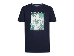 Petrol T-shirt M-1060-TSR258 - XL - Navy Blue - Klassiek heren T-shirt met print