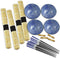 Sushi-set DKD Home Decor 14,5 x 14,5 x 31 cm Zwart Blauw Keramiek Orientaals (16 Onderdelen)