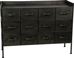 PTMD dressoir - Simple - Zwart - Metaal - 90 x 122 x 43