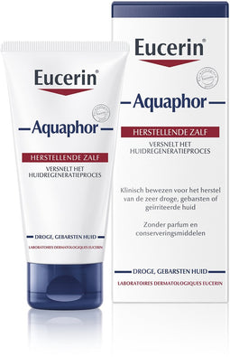 Eucerin Aquaphor Huidherstellende Zalf - Zalf voor Droge en Gebarsten Huid - Voor Lichaam, Gezicht en Babyhuid - Ongeparfumeerd - 40 gram