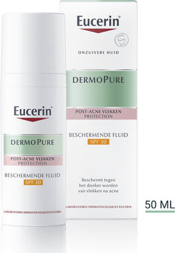 Eucerin DermoPure Beschermende Dagcrème Fluid - SPF 30 - Helpt Onzuiverheden te voorkomen - Vermindert Acne Vlekken - 50 ml