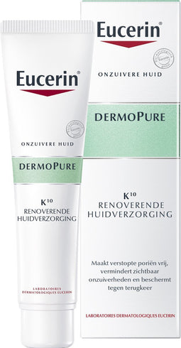 Eucerin DermoPure K10 Renoverende Gezichtscrème - Huidverzorging Tegen onzuiverheden - Poriënreiniger - Dag en Nachtcreme - 40 ml