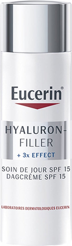 Eucerin Hyaluron-Filler + 3x EFFECT Anti-Age Dagcrème - Normale tot Gemengde Huid - SPF 15 - Crème met Hyaluronzuur - 50 ml