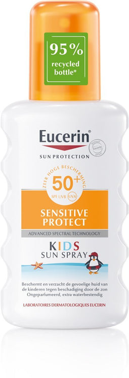 Eucerin Sensitive Protect Kids Zonnebrand Spray - SPF 50+ - Zonbescherming - Zonnespray - 200 ml