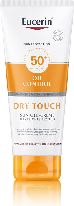 Eucerin Sun Oil Control Dry Touch Gel-Crème Zonnebrand Gezicht en Lichaam - SPF 50+ - Zonbescherming - 200 ml