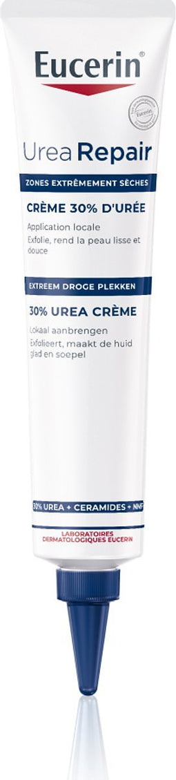 Eucerin UreaRepair Crème 30% Urea - Ureum en Ceramiden Crème voor Ellebogen, voeten, Handen en Knieën - Jeukerige en Droge Huid - 75ml