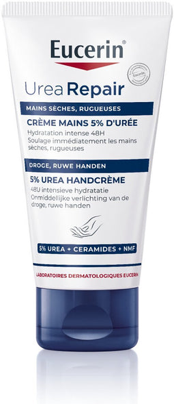 Eucerin UreaRepair Handcrème 5% Urea - Ureum en Ceramiden Crème voor Droge en Ruwe Handen - 75ml