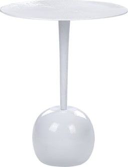 EUCLA - Bijzettafel - Wit - Aluminium