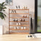 vidaXL - Schoenenrek - 90x24x81 - cm - bewerkt - hout - bruin