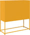 vidaXL - Dressoir - 100,5x39x107 - cm - koudgewalst - staal - mosterdgeel