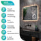 Mirlux Badkamerspiegel - Rechthoekige Wandspiegel - LED Verlichting Anti Condens IP44 80 x 60 cm