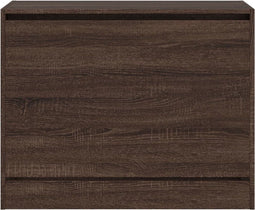 Schoenenkast 80x34x63 cm bewerkt hout bruineikenkleurig