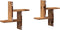 vidaXL - Wandschappen - 2 - st - 38x12x38 - cm - bewerkt - hout - oud - houtkleurig